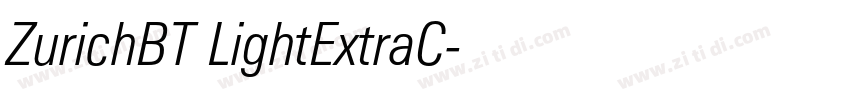 ZurichBT LightExtraC字体转换